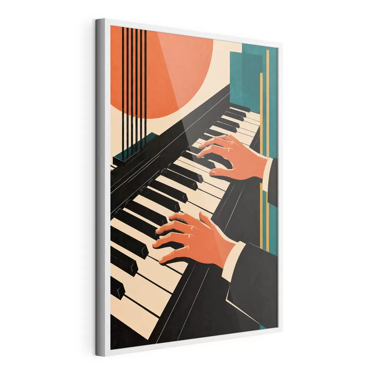 Poster Melodieën spelen op de pianotoetsen f50922