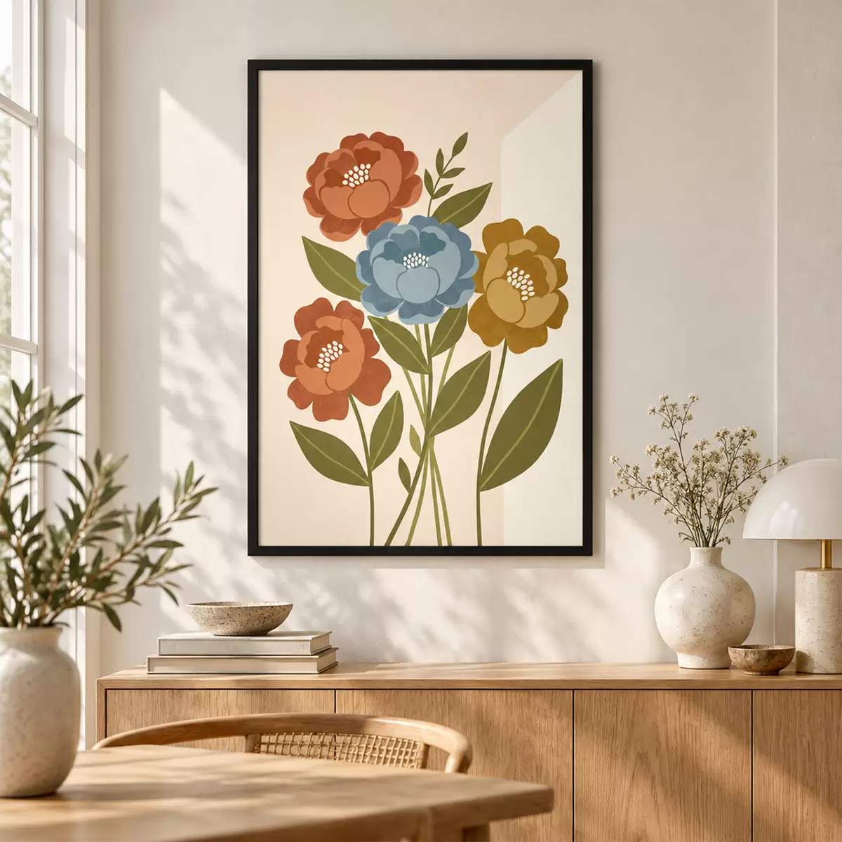 Affiche Un ravissant bouquet de fleurs illustrées f50730