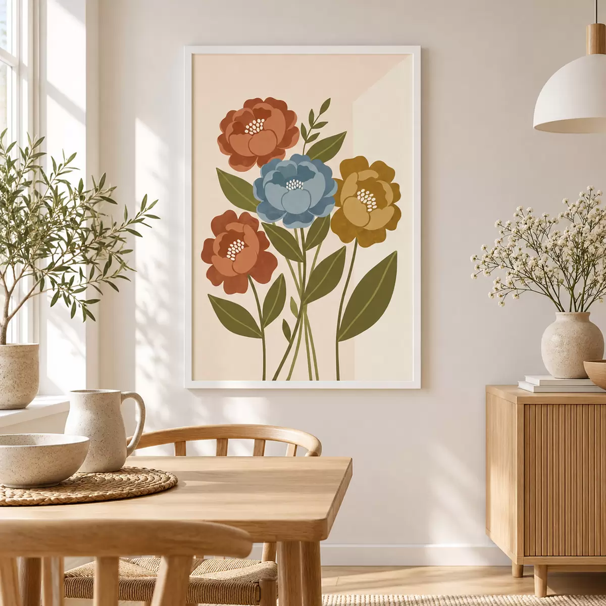 Affiche Un ravissant bouquet de fleurs illustrées f50730