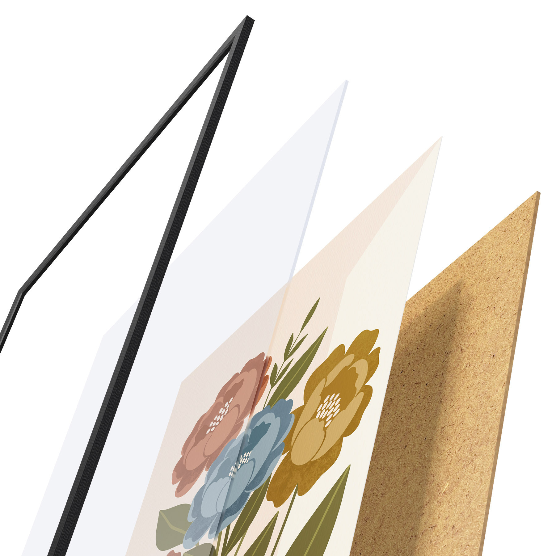 Affiche Un ravissant bouquet de fleurs illustrées f50730