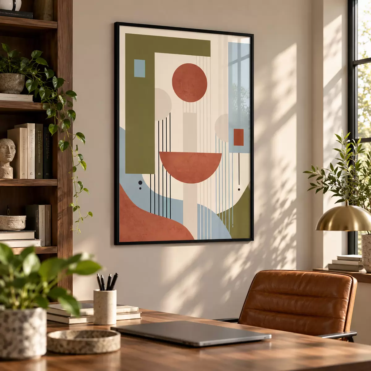 Affiche Formes abstraites dans des tons terreux f50732