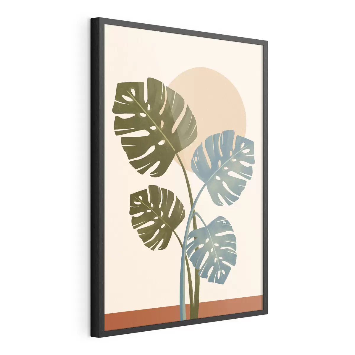 Affiche Feuilles tropicales baignées par une douce lumière du soleil f50733