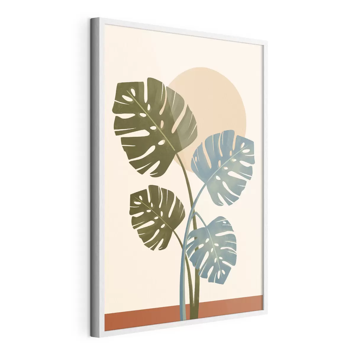 Affiche Feuilles tropicales baignées par une douce lumière du soleil f50733
