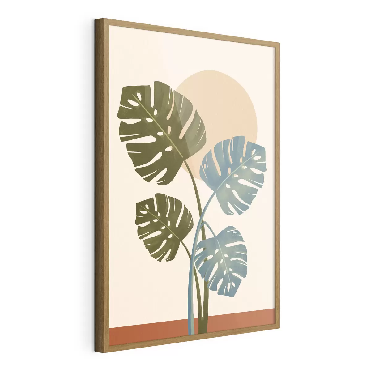 Affiche Feuilles tropicales baignées par une douce lumière du soleil f50733