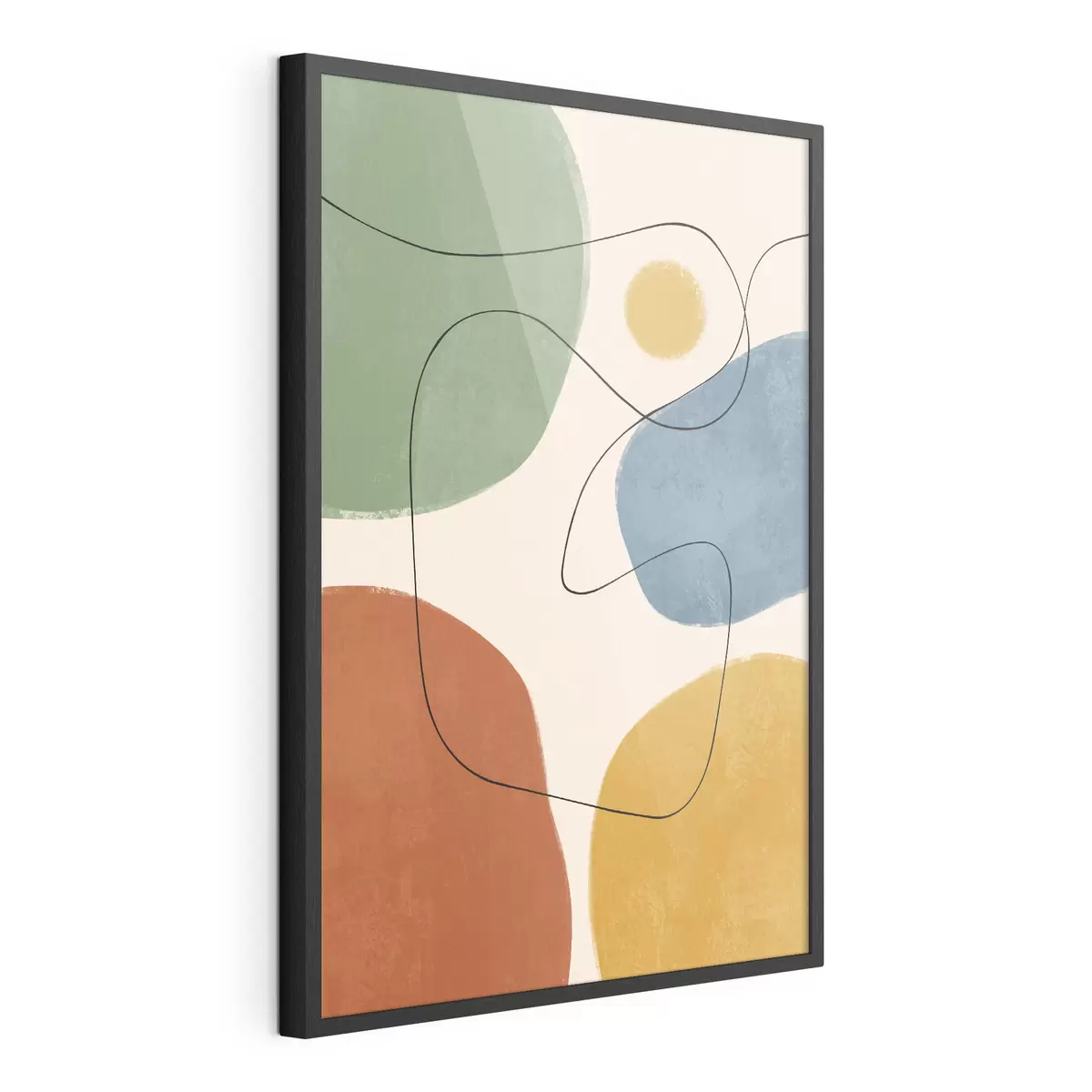 Poster Abstracte kleuren met vloeiende lijnen f50736