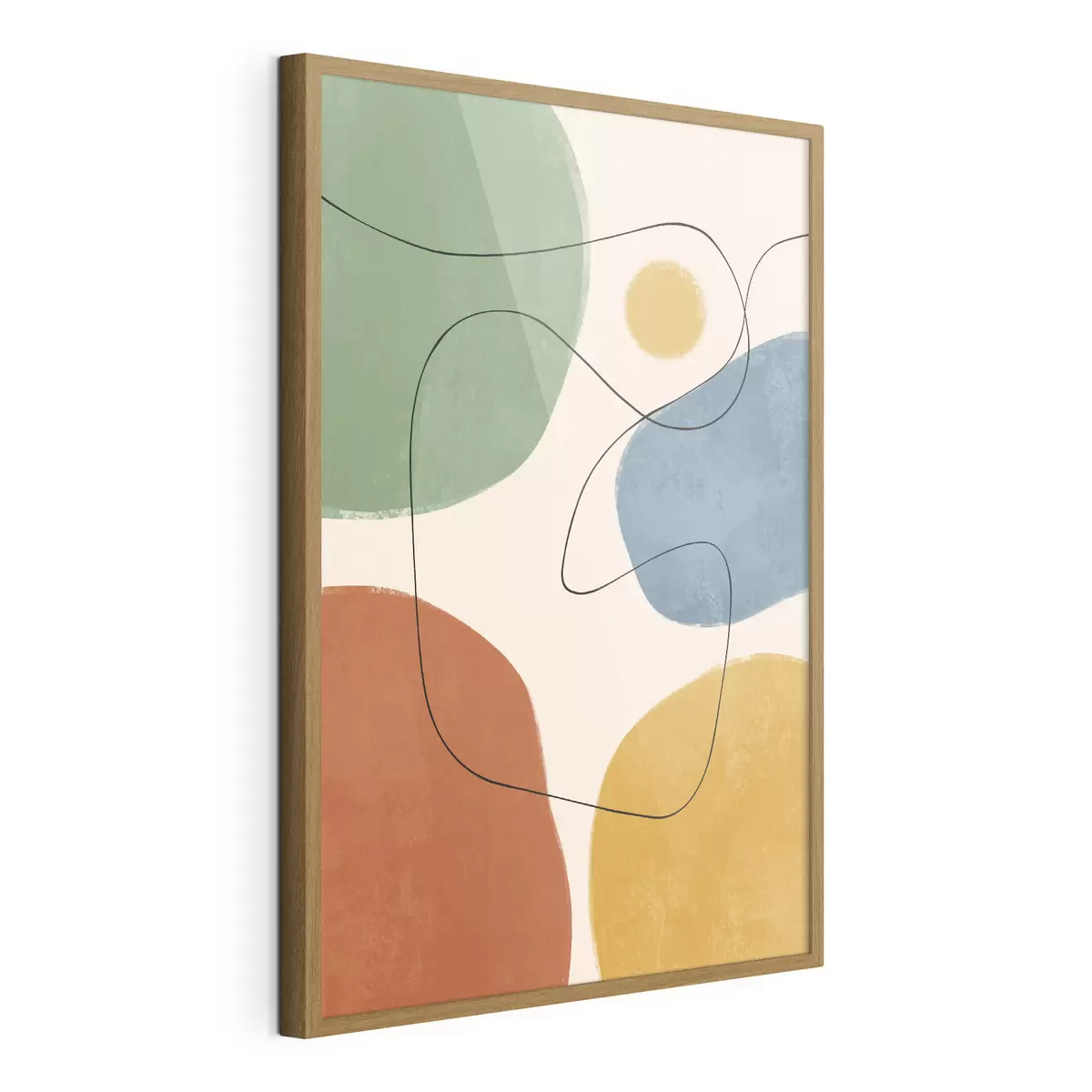 Poster Abstracte kleuren met vloeiende lijnen f50736