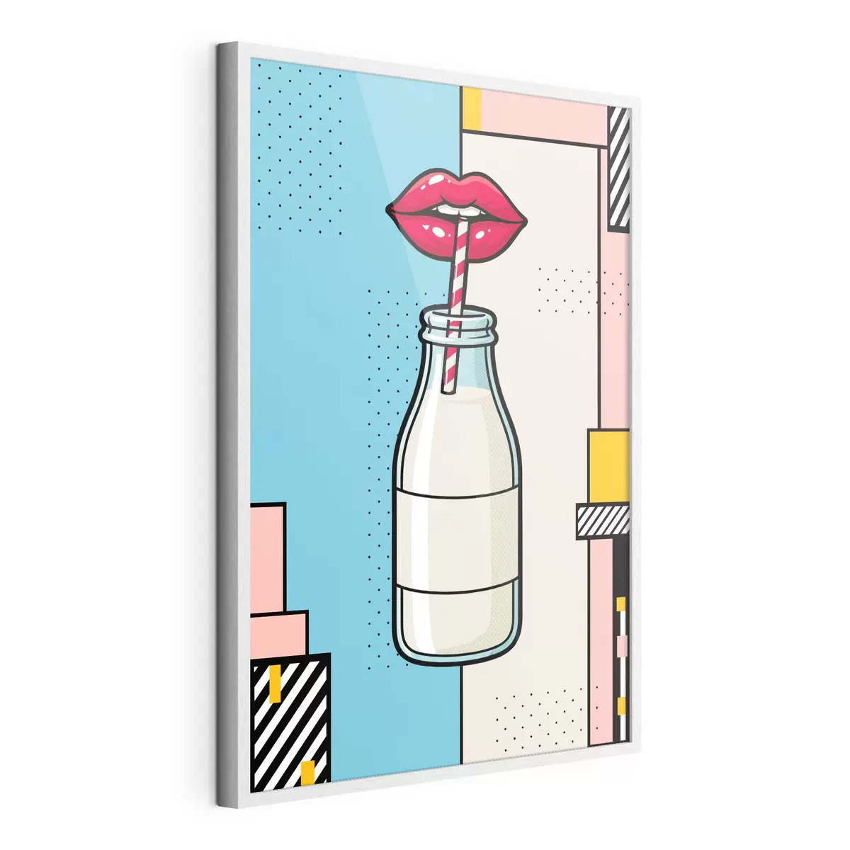 Poster Nippen uit een stijlvolle fles met een kunstzinnige afbeelding f50786