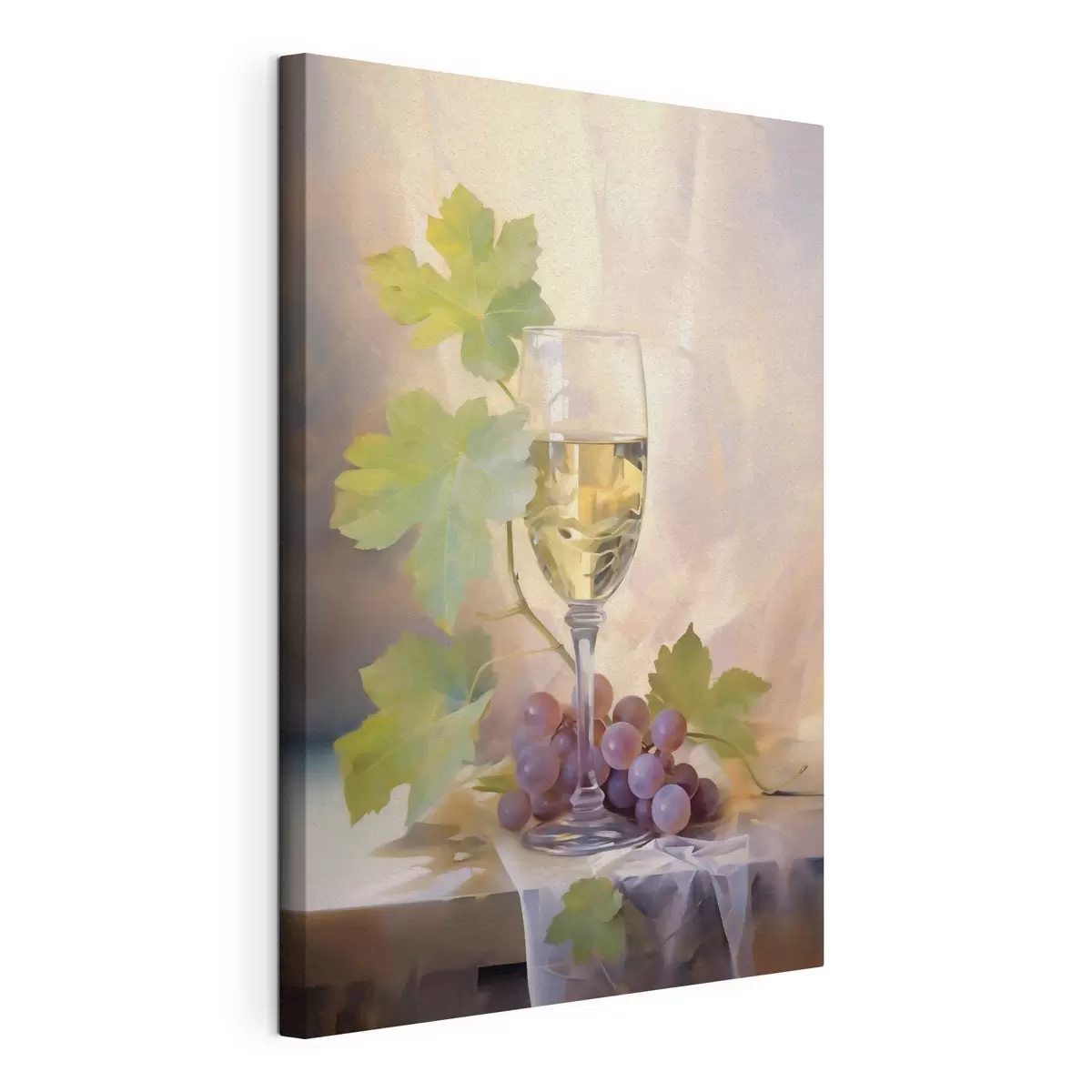  Peintures Un verre de vin et des raisins, reproduction d'un tableau s51123