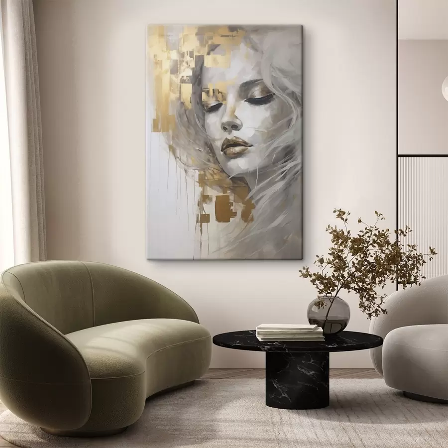  Peintures Portrait abstrait d'une jeune femme, imitant une peinture s51130