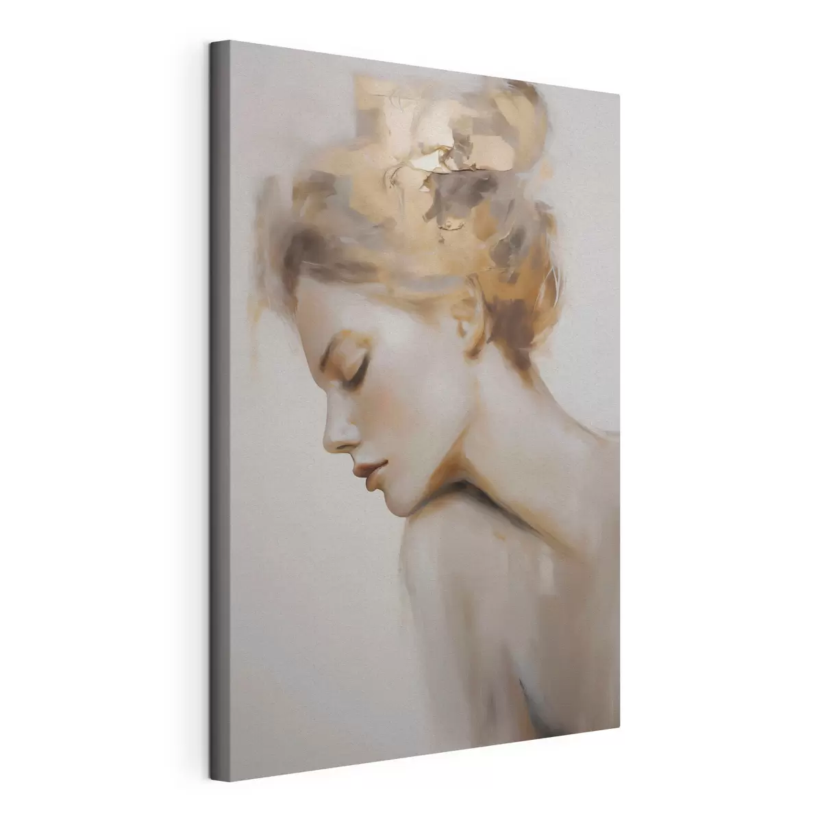  Peintures Portrait d'une jeune fille les yeux fermés s51133