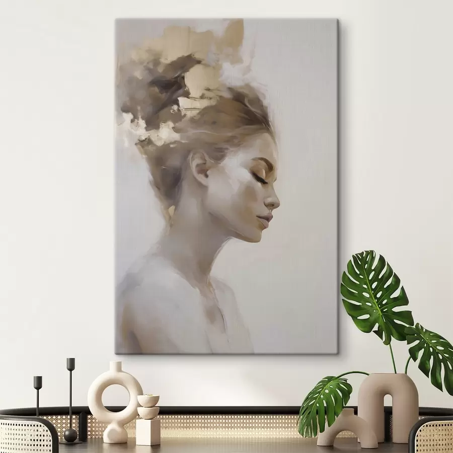  Peintures Portrait de profil d'une jeune femme s51134
