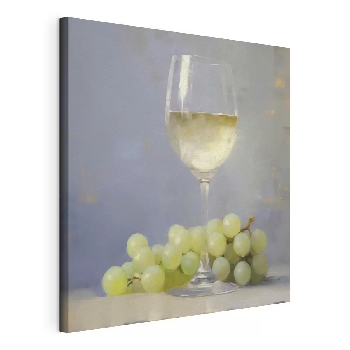  Peintures Un verre de vin et des raisins, une reproduction d'un tableau s51136
