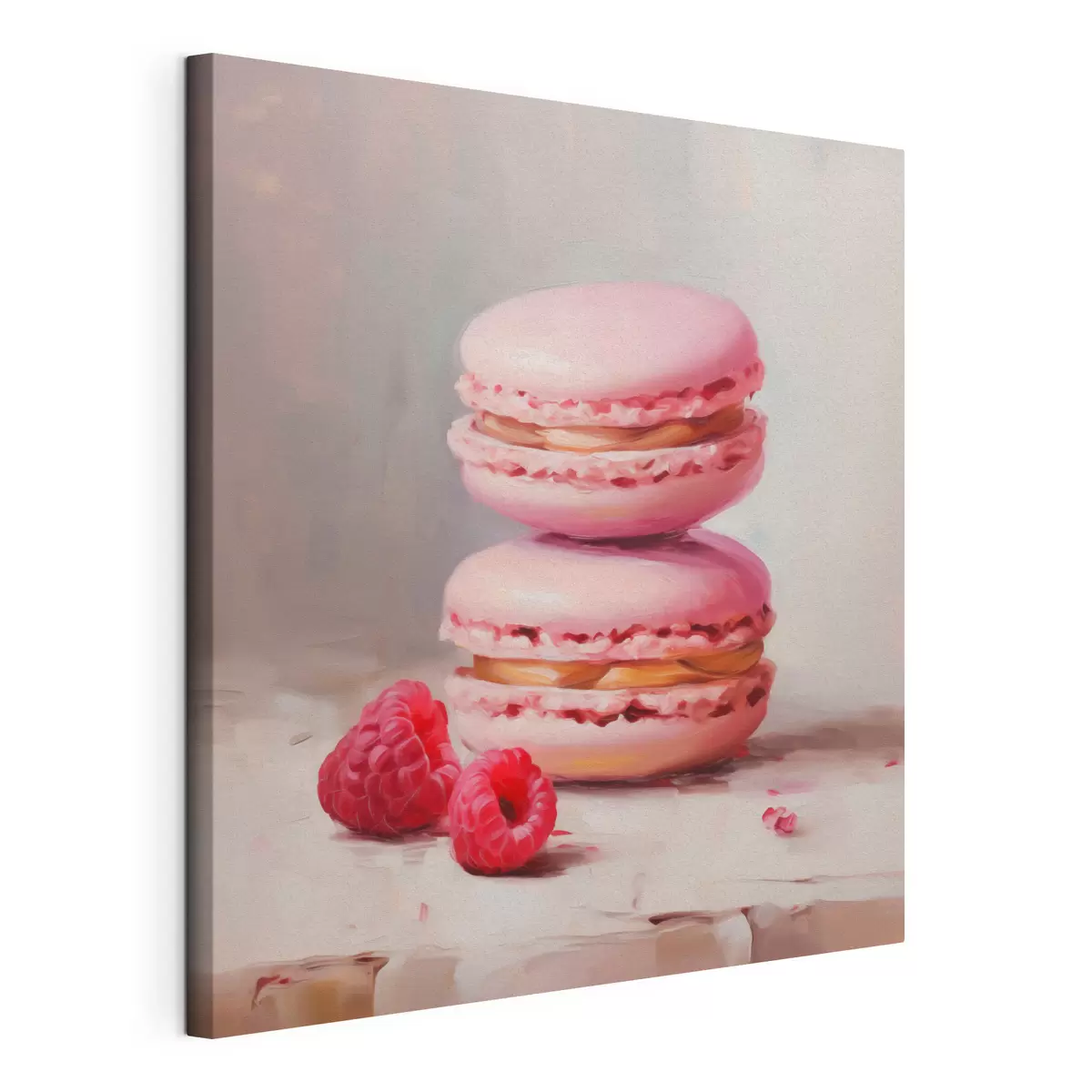  Schilderijen Macarons en frambozen, naar een schilderij s51144