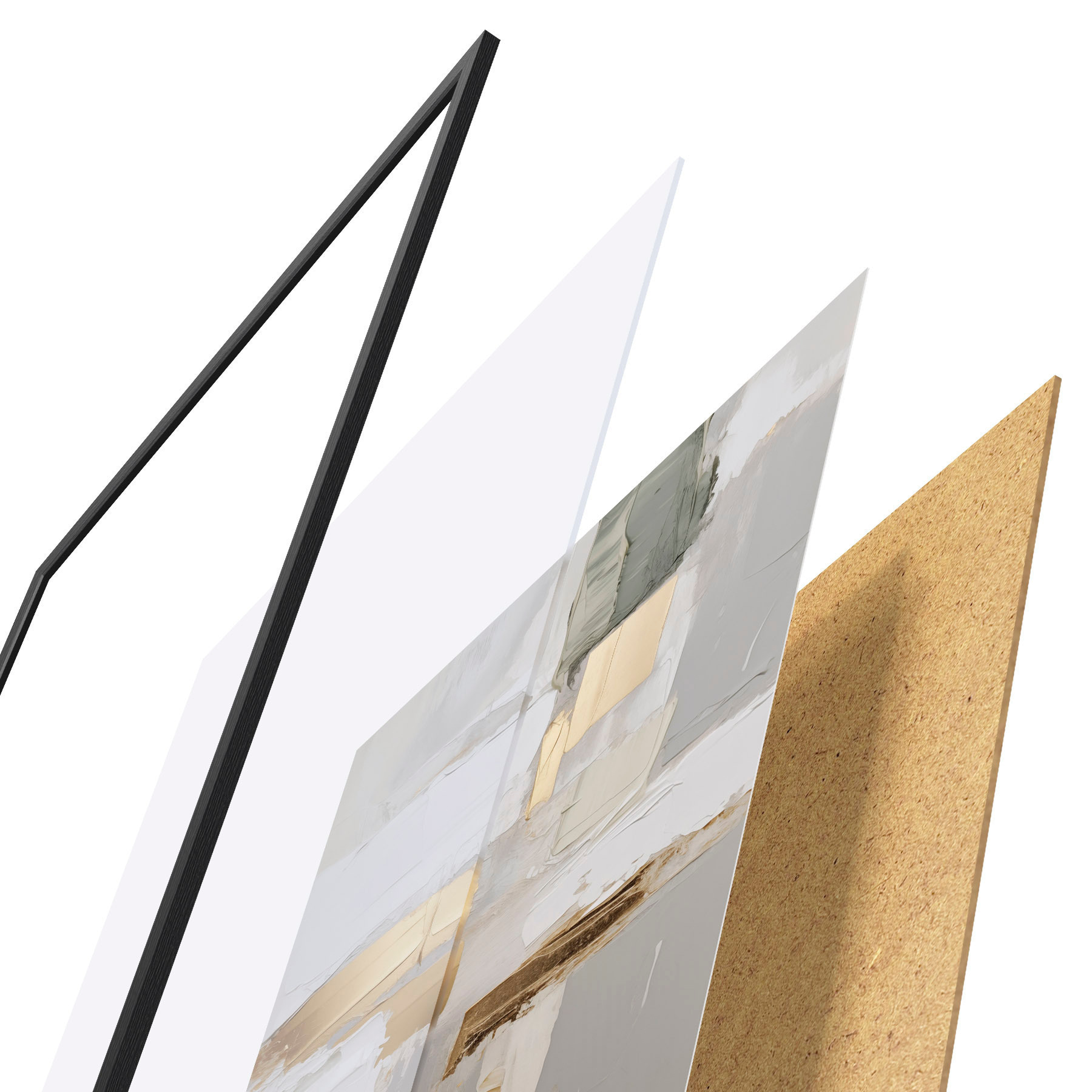 Poster Abstractie, imitatie van de schilderkunst f50996