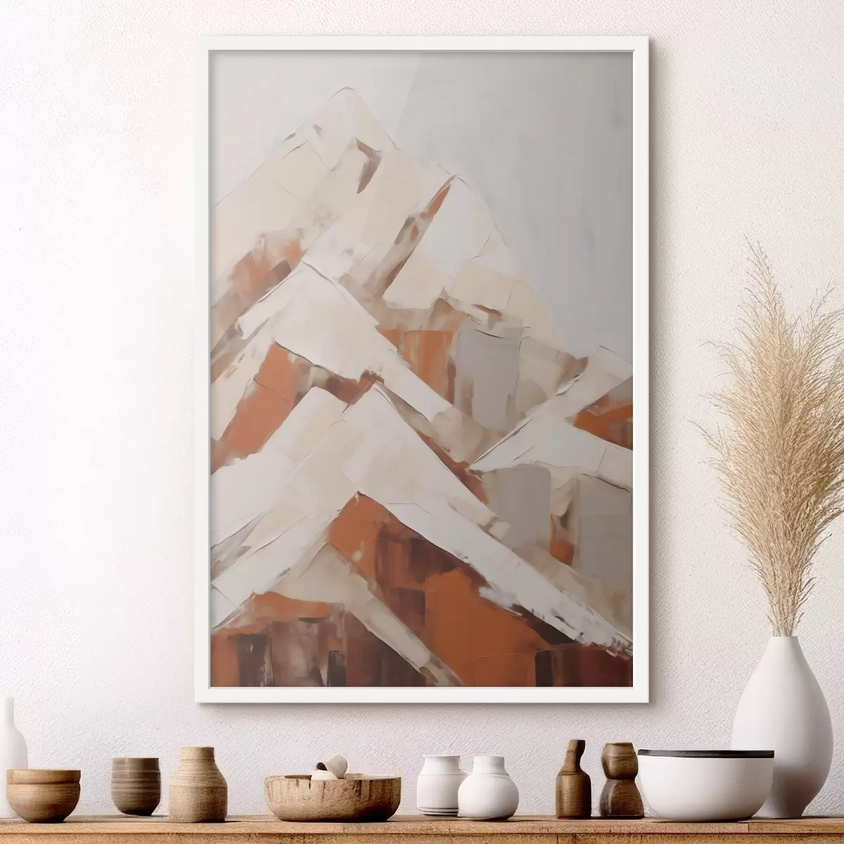 Poster Bergen, imitatie van een schilderij f51125
