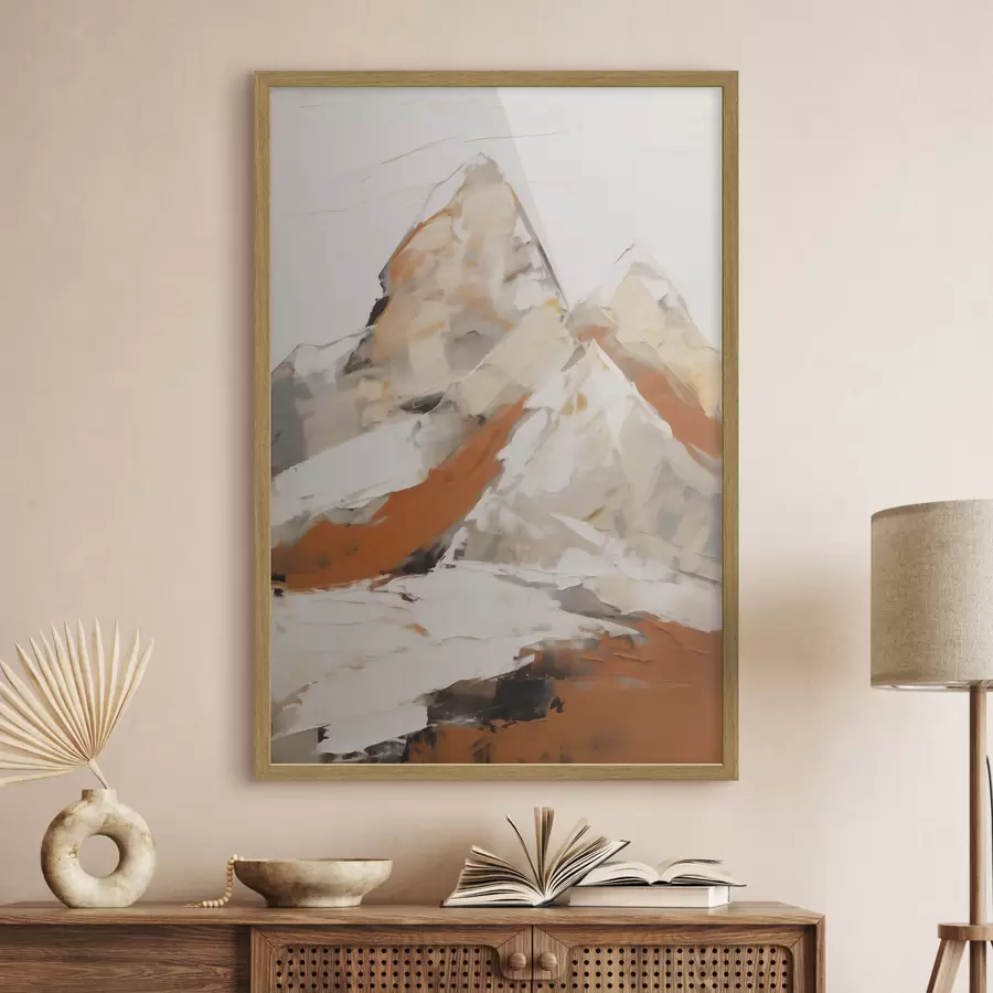 Papier peint photo Montagnes abstraites, imitation d'un tableau f51126