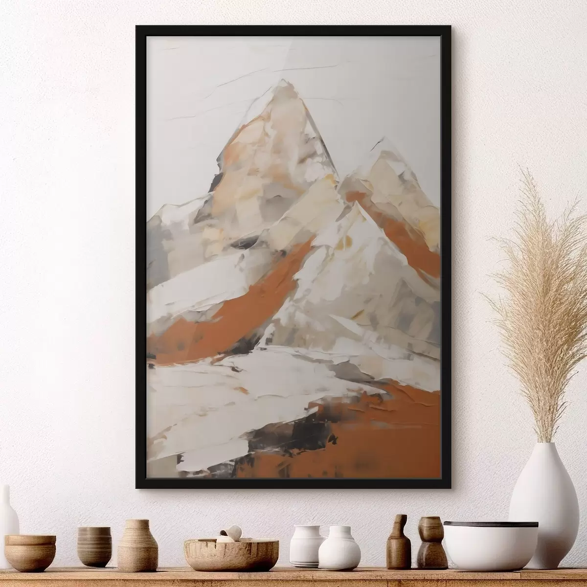 Affiche Montagnes abstraites, imitation d'un tableau f51126