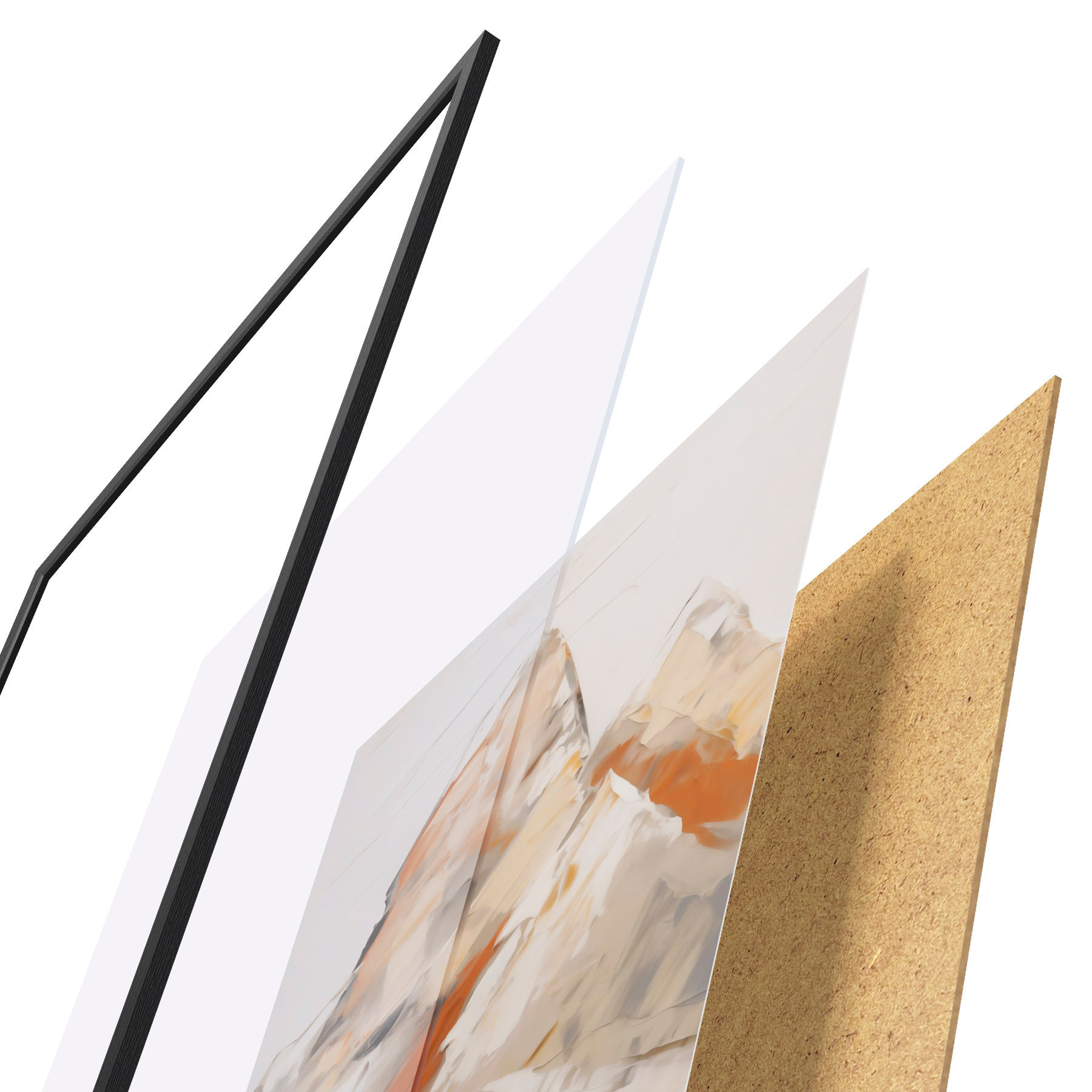 Affiche Montagnes abstraites, imitation d'un tableau f51126