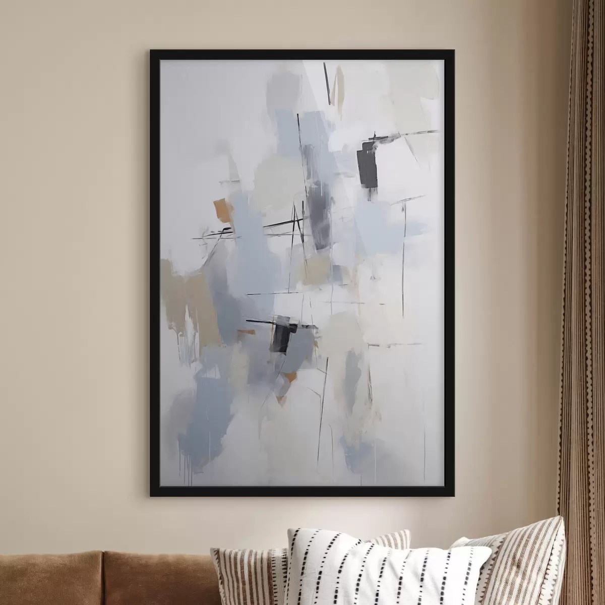 Poster Chaotische abstractie, imitatie van de schilderkunst f51128