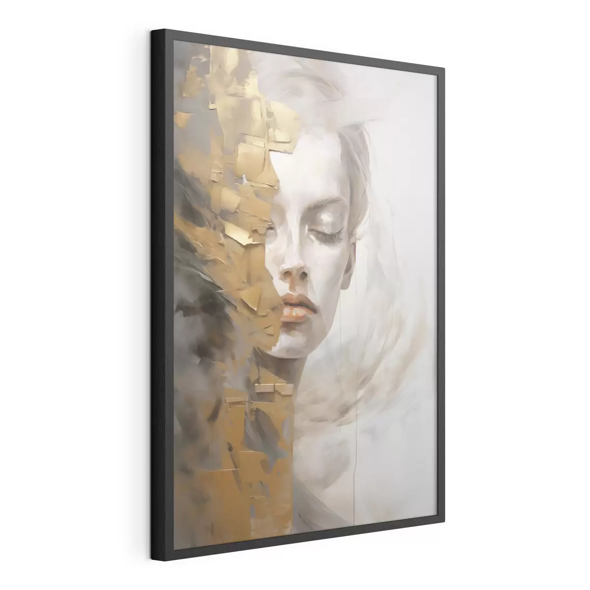 Poster Abstract portret, imitatie van een schilderij f51129