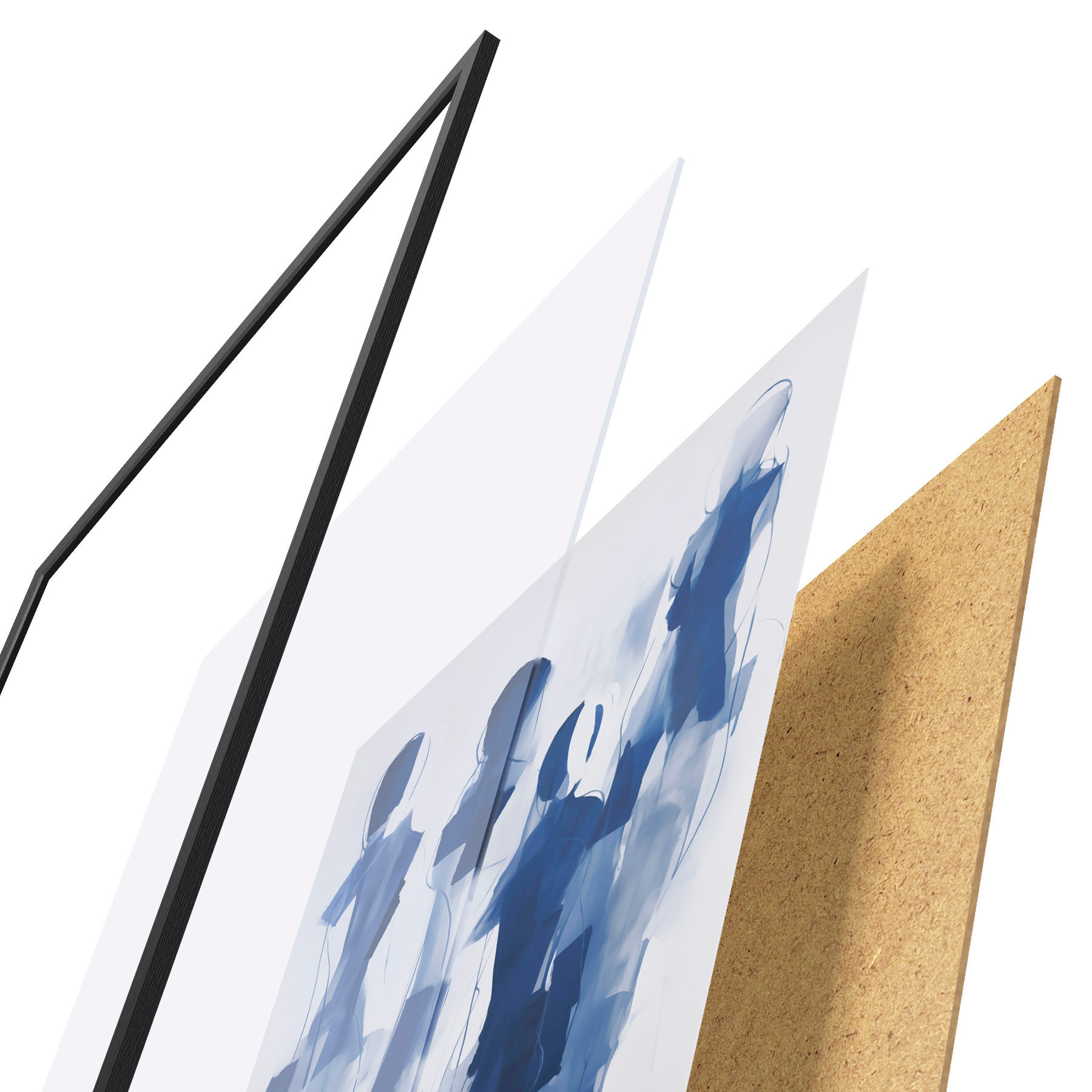 Affiche Silhouettes abstraites, imitation de la peinture f51131