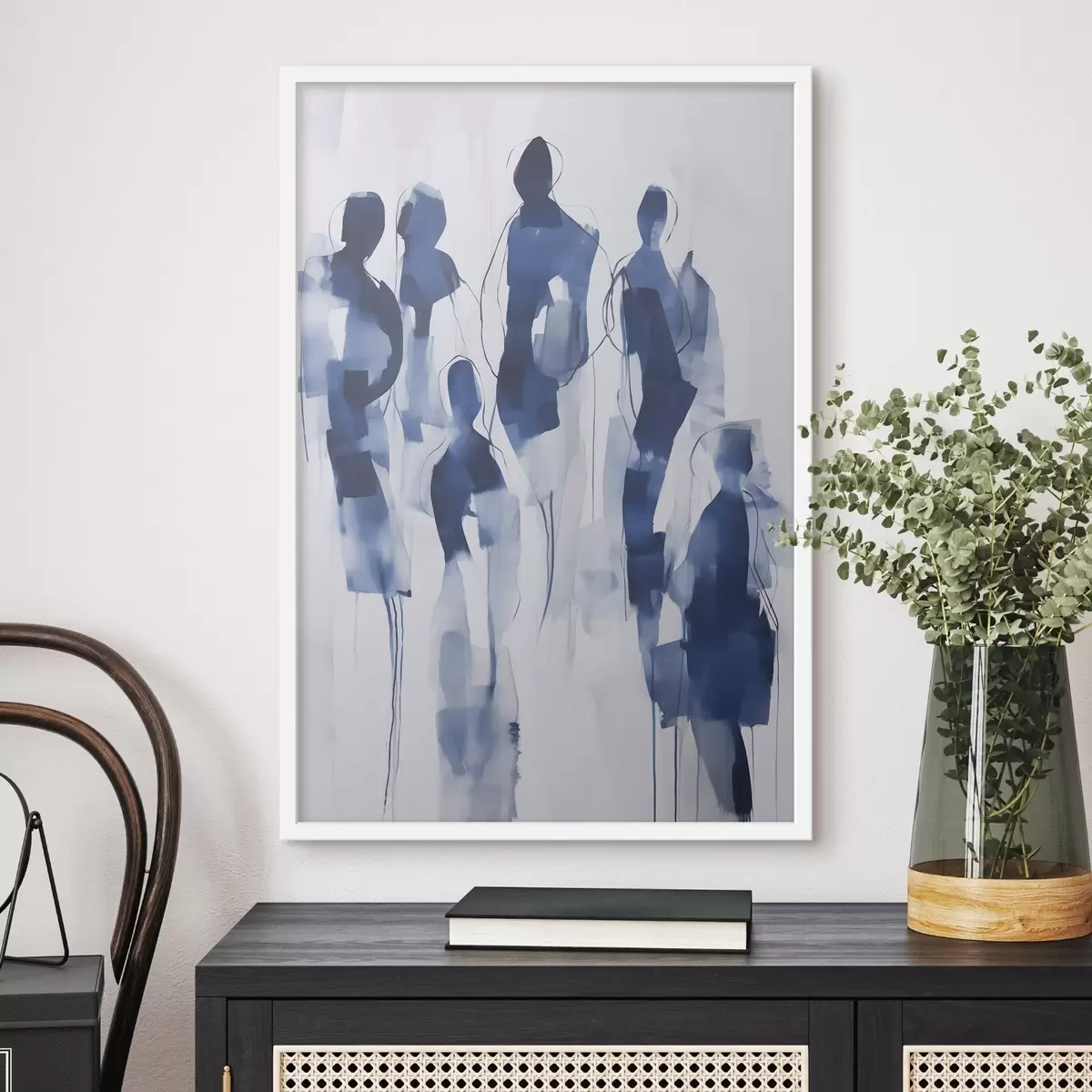 Poster Silhouetten, imitatie van schilderijen f51132