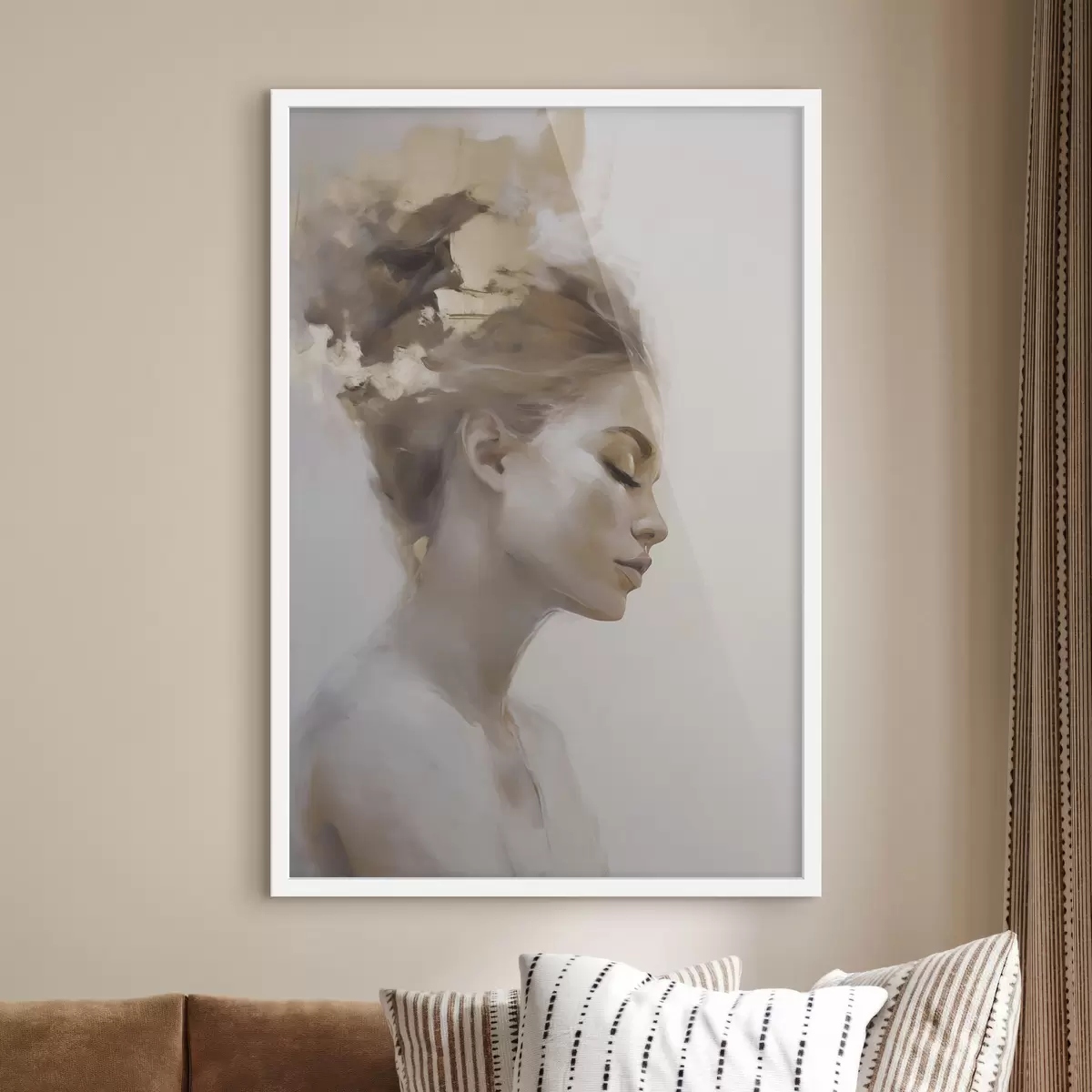 Affiche Portrait de profil d'une jeune femme f51134