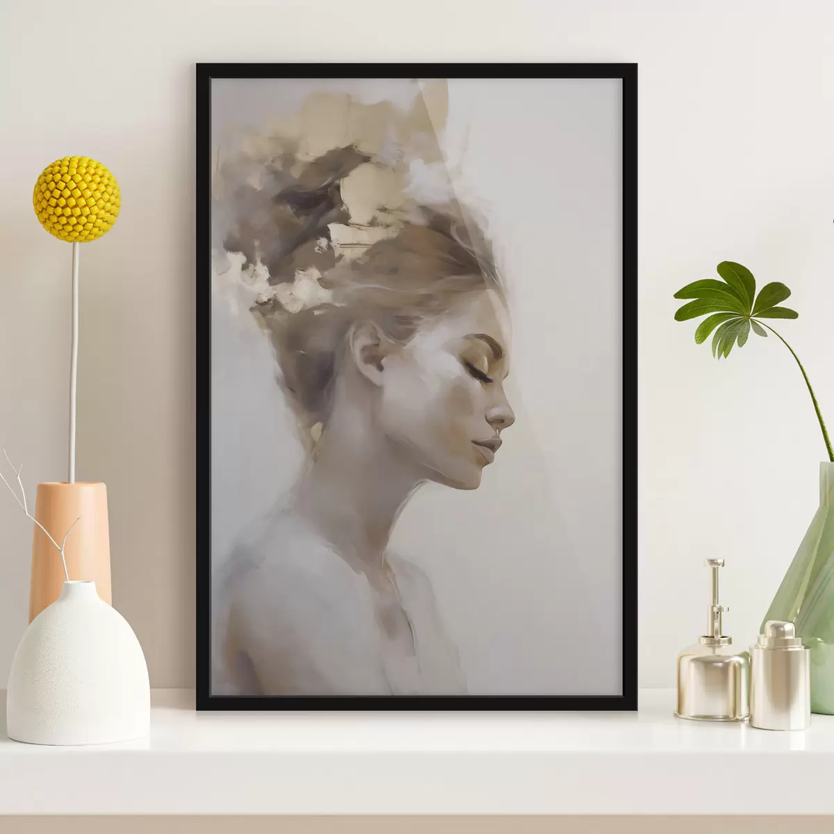 Affiche Portrait de profil d'une jeune femme f51134