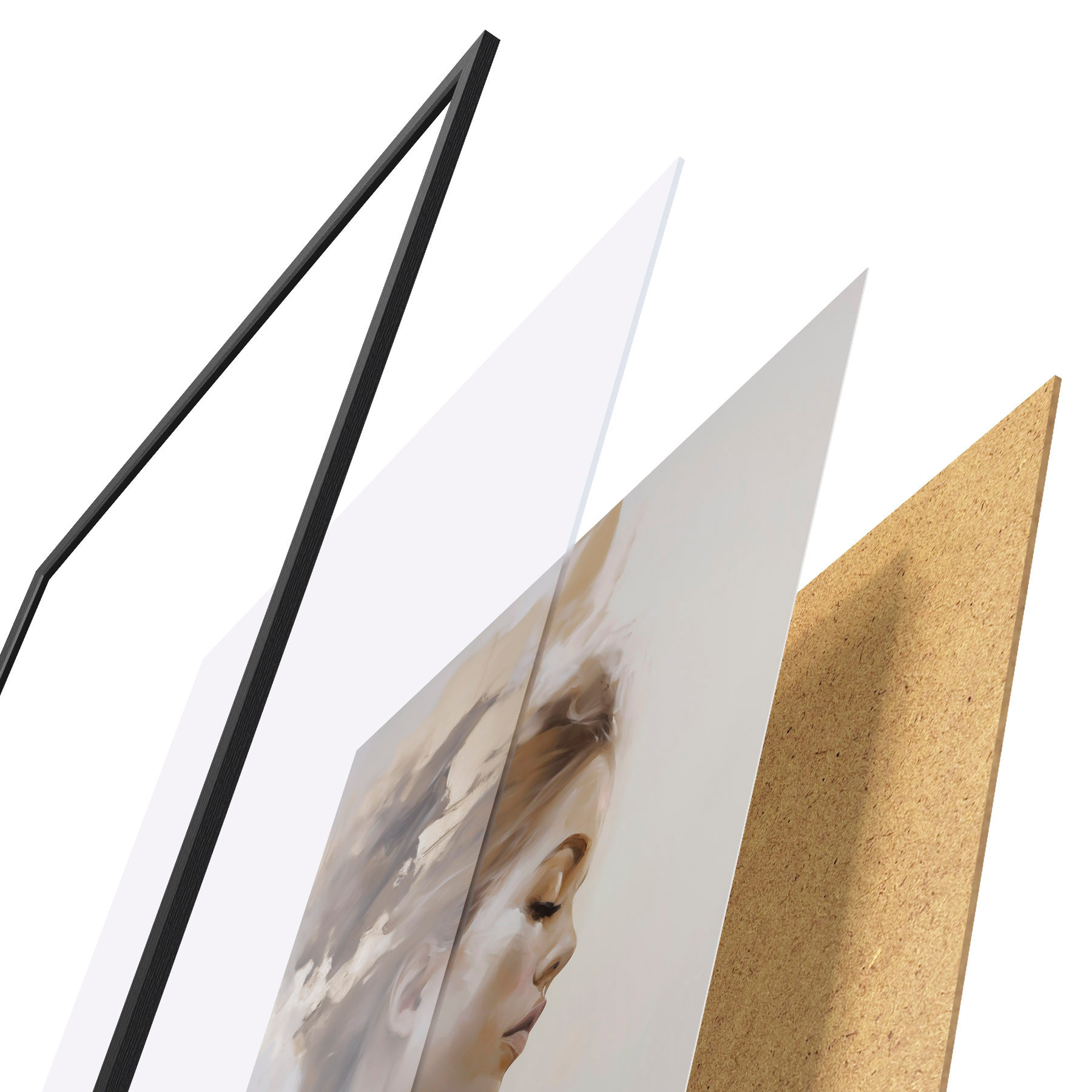 Affiche Portrait de profil d'une jeune femme f51134