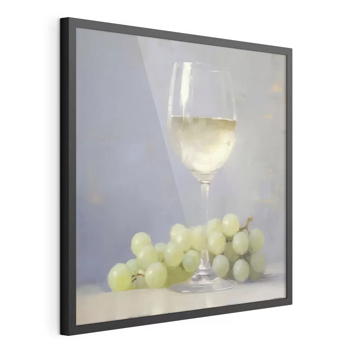 Affiche Un verre de vin et des raisins, une reproduction d'un tableau f51136