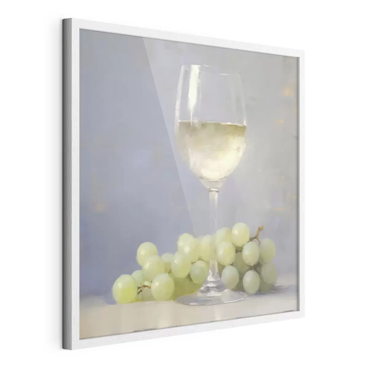 Affiche Un verre de vin et des raisins, une reproduction d'un tableau f51136