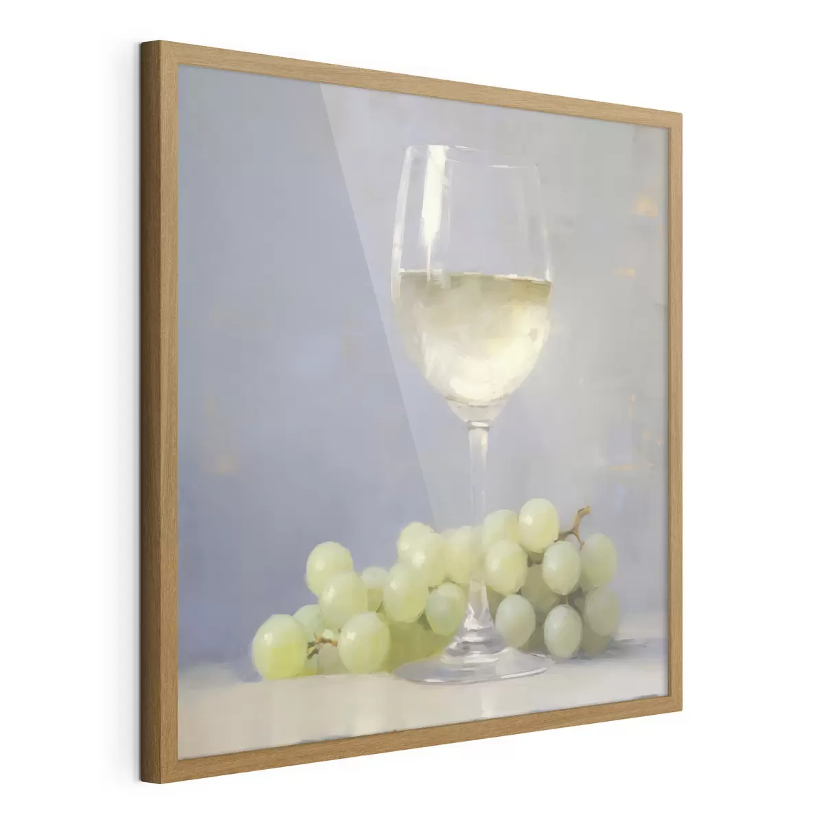 Affiche Un verre de vin et des raisins, une reproduction d'un tableau f51136