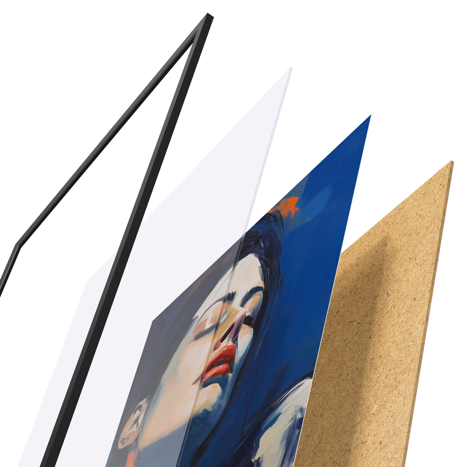 Poster Slapend meisje, naar een schilderij f51140
