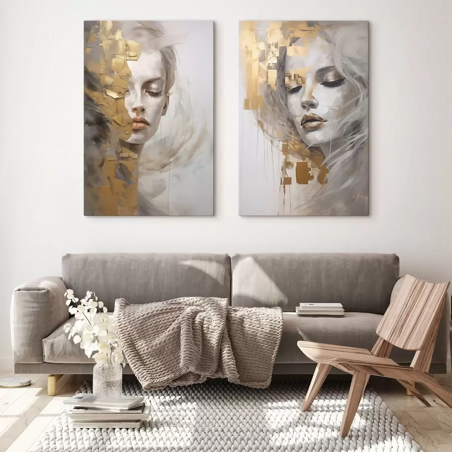  Peintures Portrait abstrait, imitation d'un tableau m31096