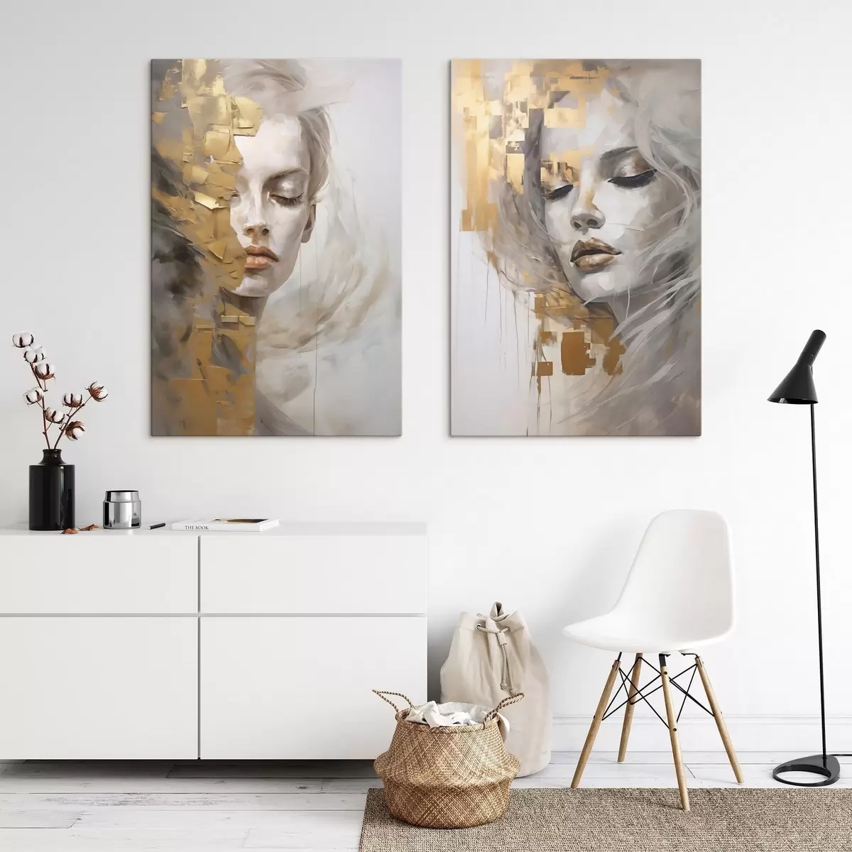  Schilderijen Abstract portret, imitatie van een schilderij m31096
