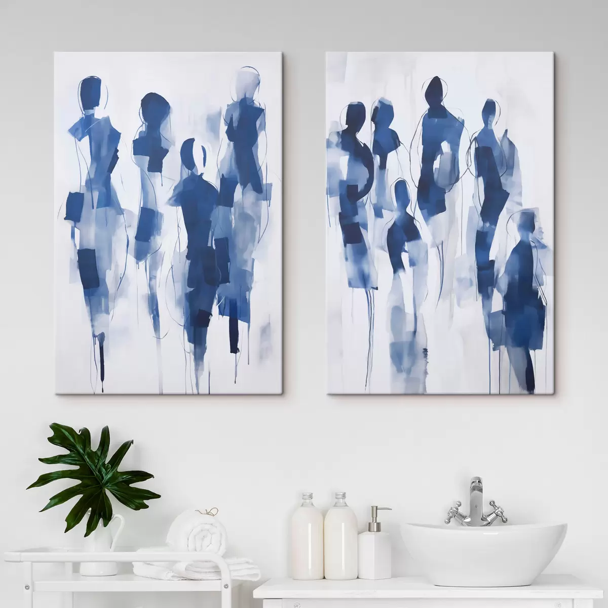  Peintures Silhouettes abstraites, imitation de la peinture m31097