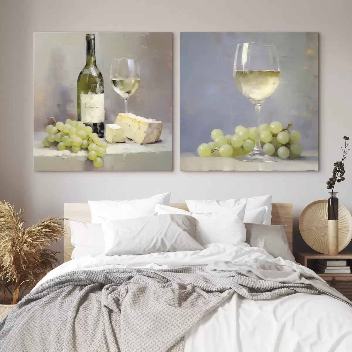  Peintures Vin et raisins, imitation d'un tableau m31099