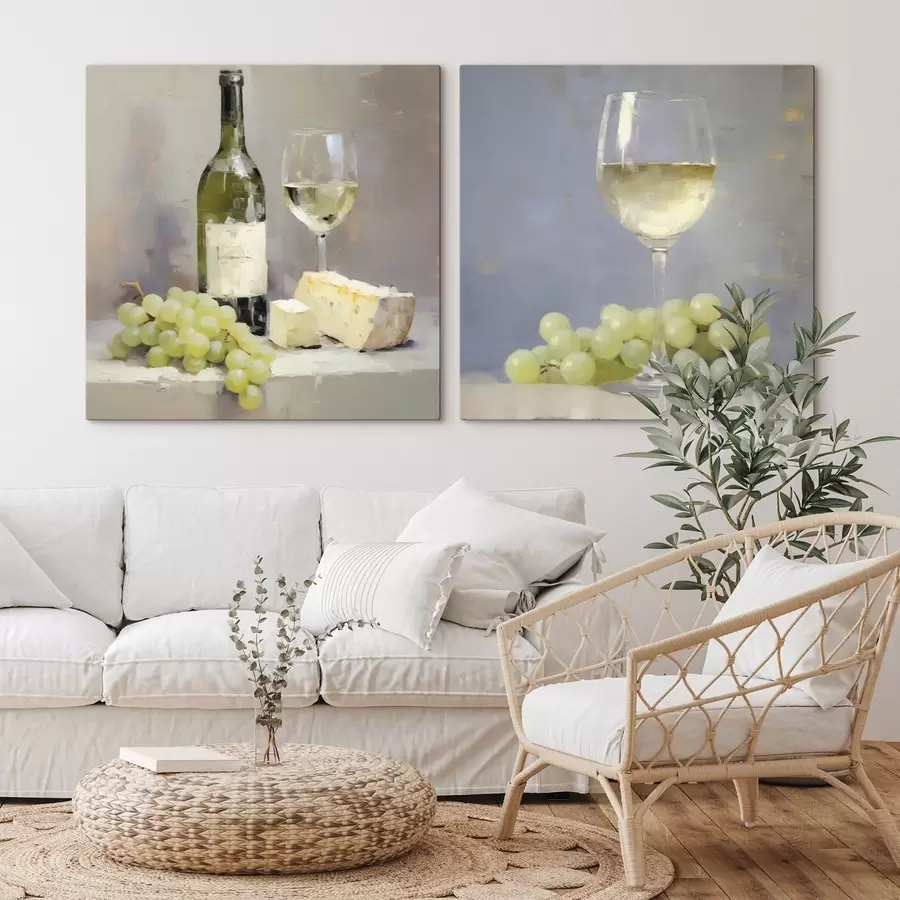  Peintures Vin et raisins, imitation d'un tableau m31099