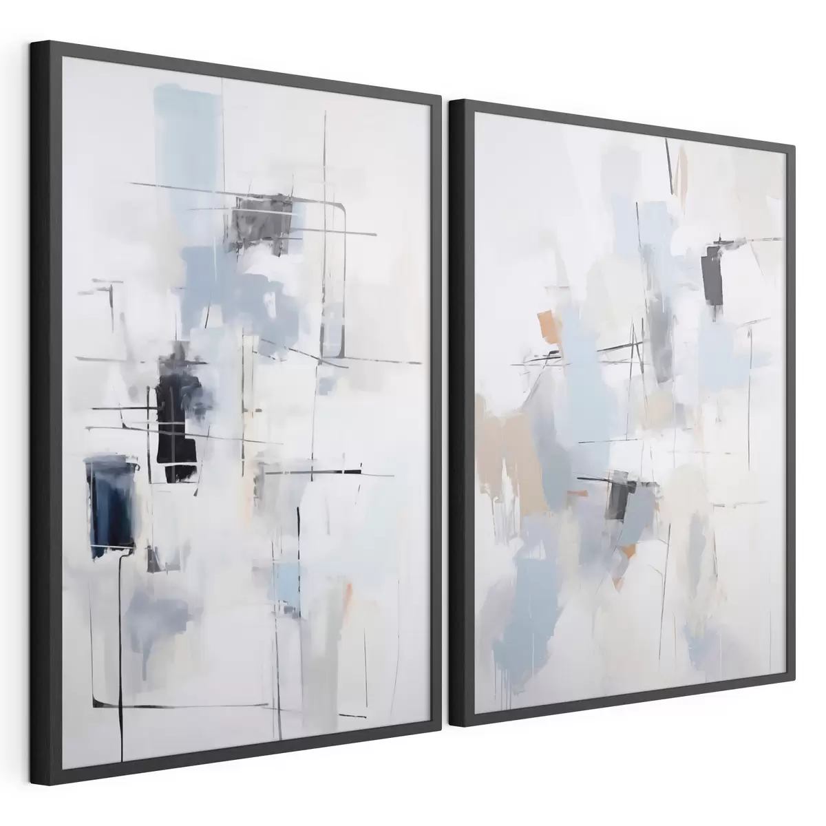 Poster Chaotische abstractie, imitatie van de schilderkunst d31095