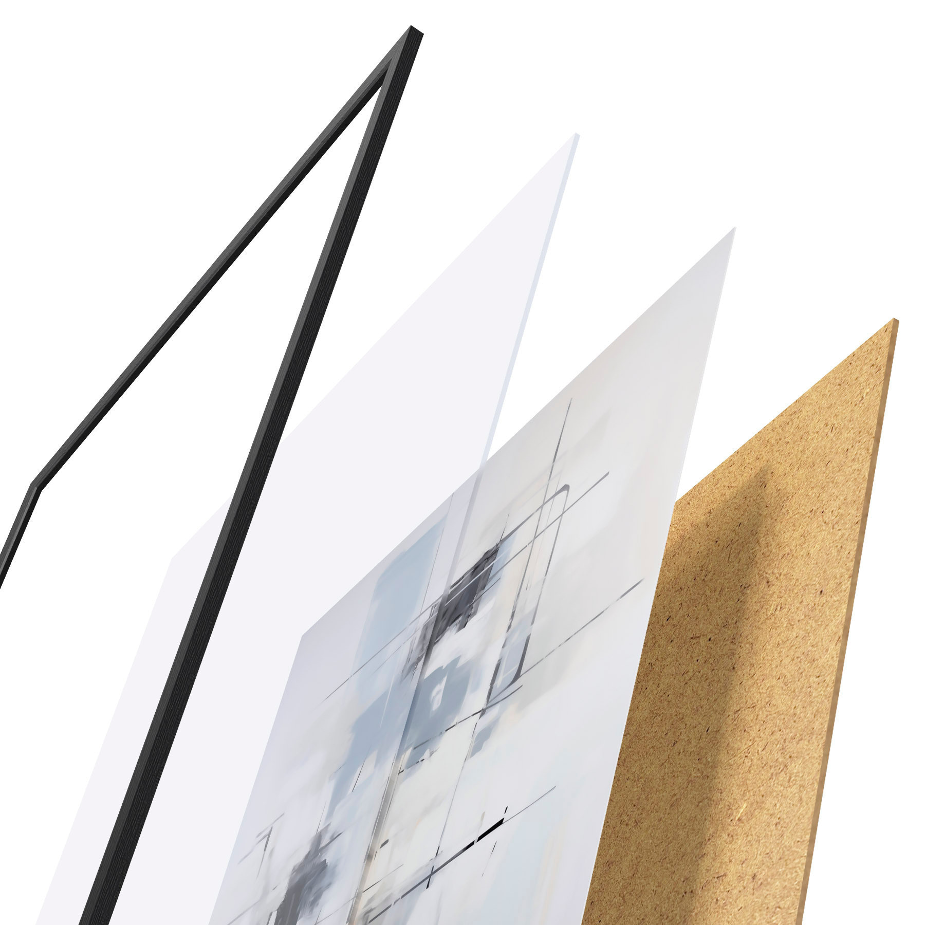 Poster Chaotische abstractie, imitatie van de schilderkunst d31095