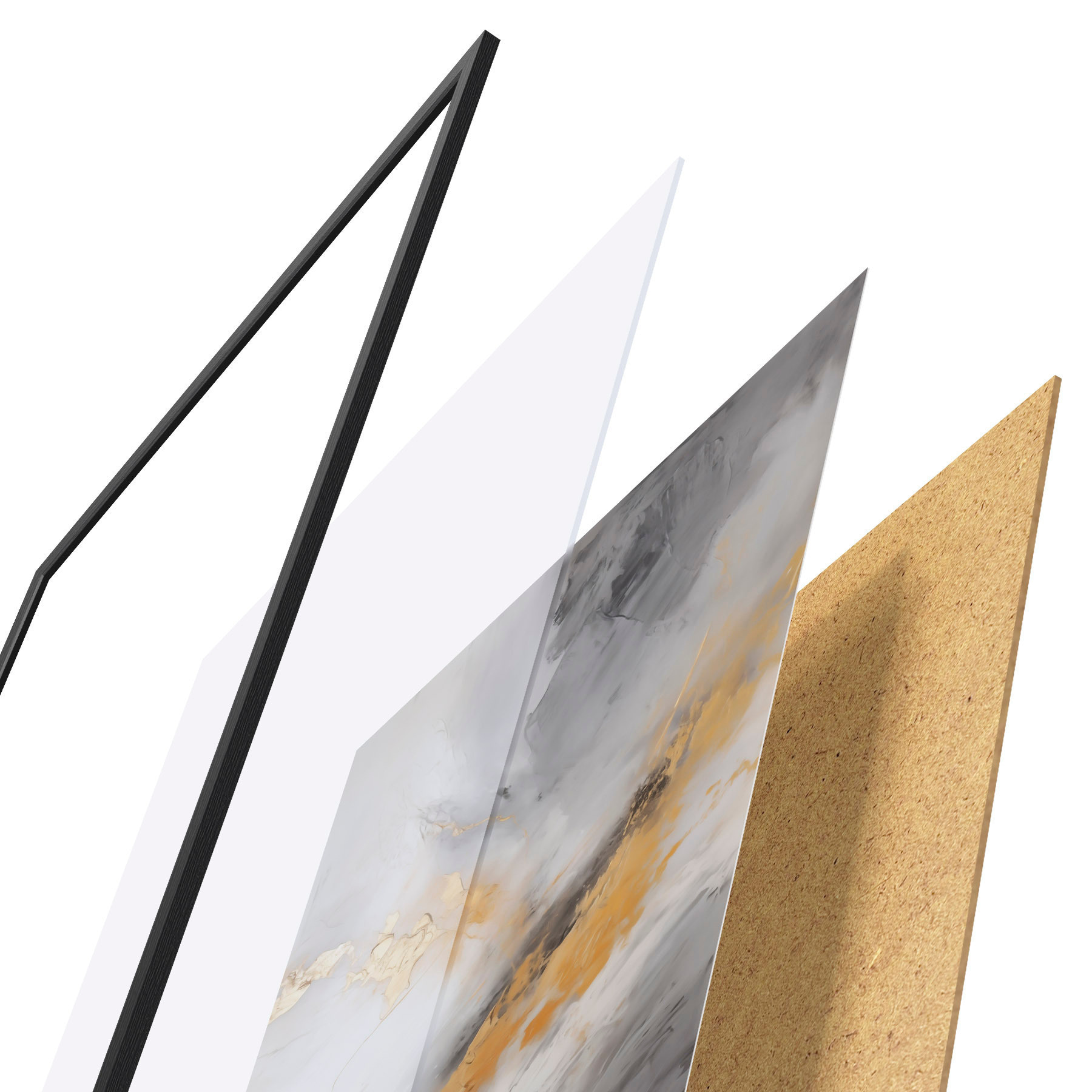 Poster Moderne abstractie, imitatie van de schilderkunst d31102