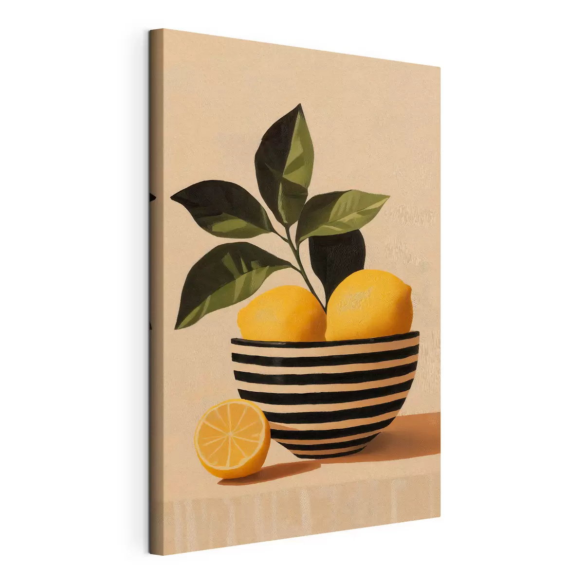  Peintures Des citrons dans un saladier rayé s51046