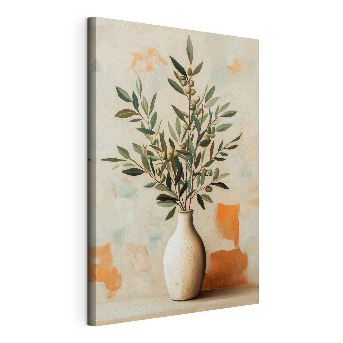  Peintures Des branches d'olivier dans un vase s51047