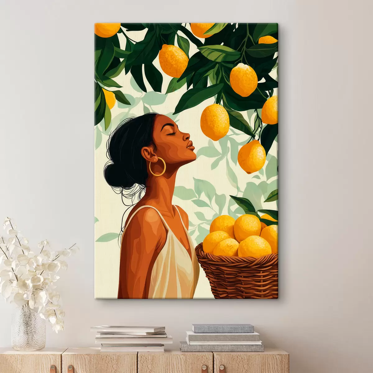  Peintures Une fille parmi les citrons s51049