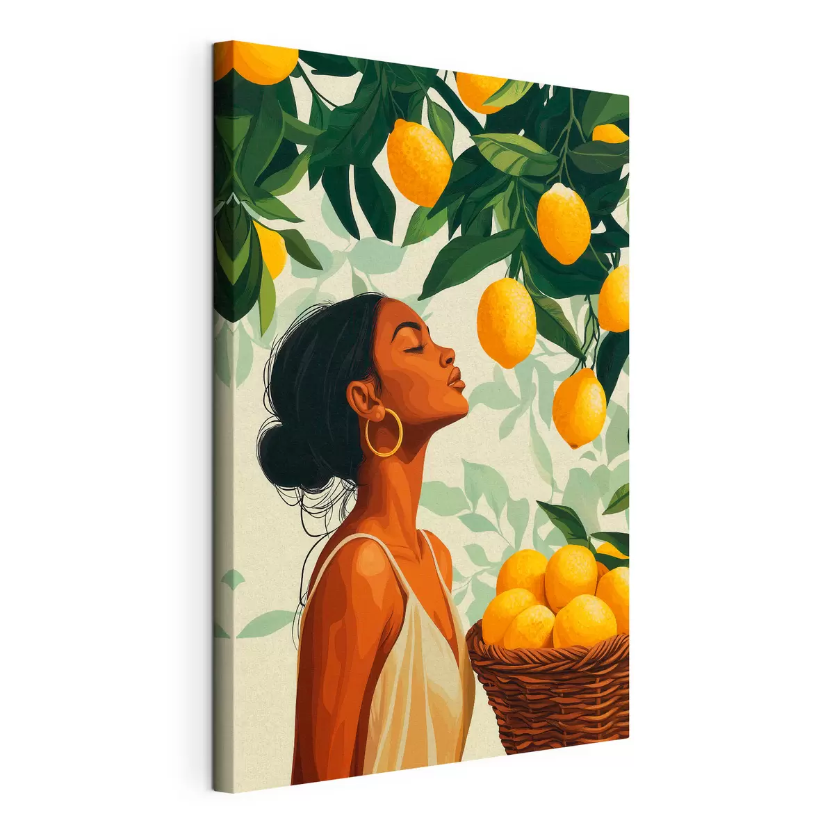  Peintures Une fille parmi les citrons s51049
