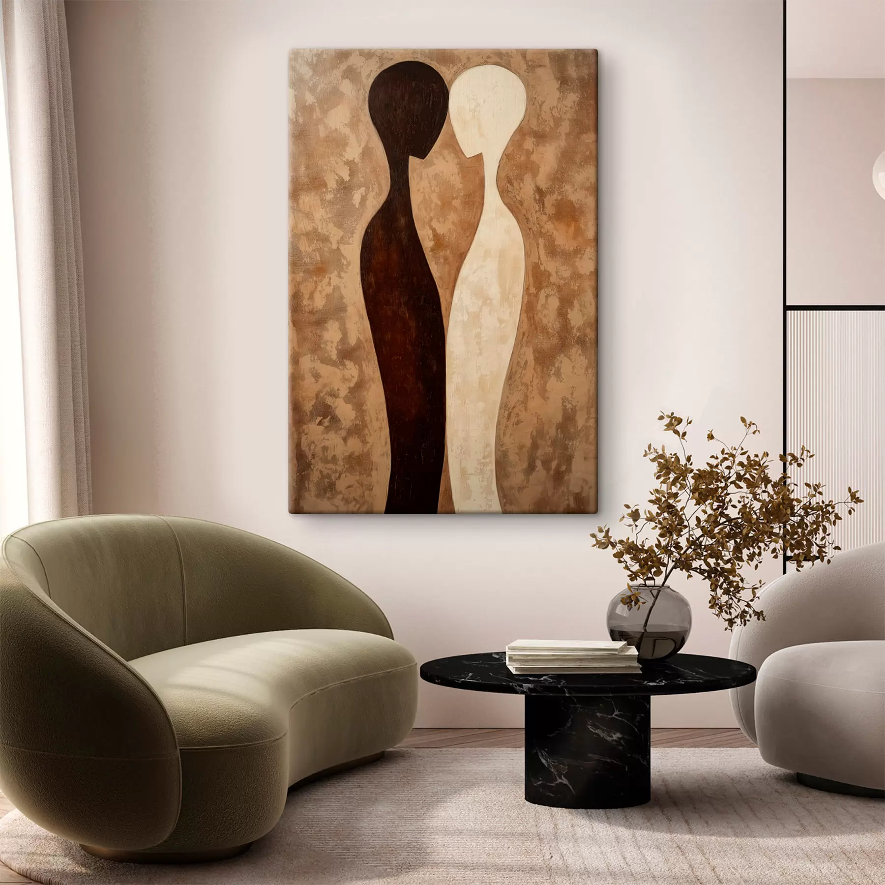  Peintures Silhouettes abstraites s51058