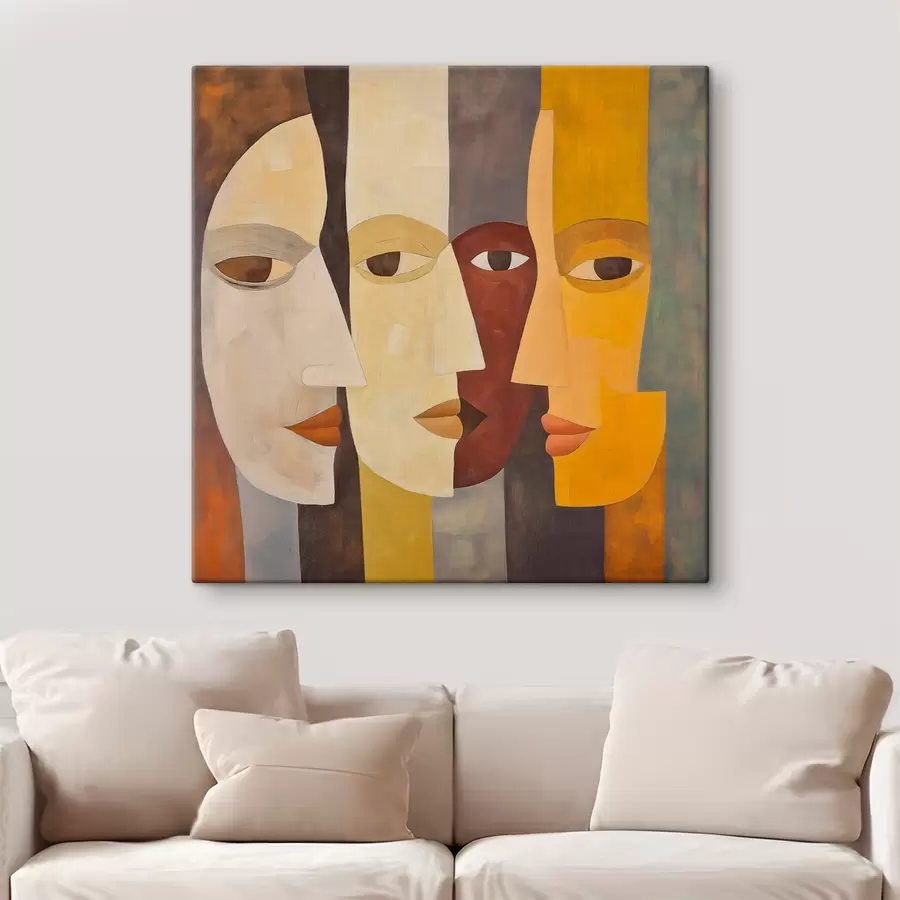  Peintures Visages abstraits s51068