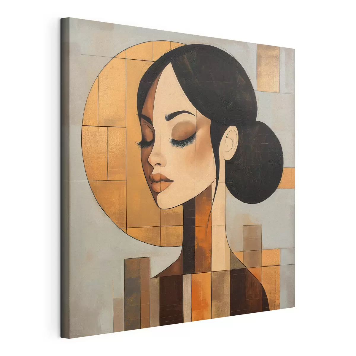  Peintures Visage abstrait d'une jeune fille s51069