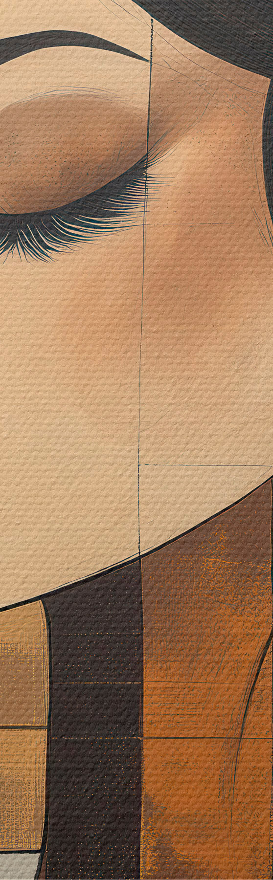  Peintures Visage abstrait d'une jeune fille s51069