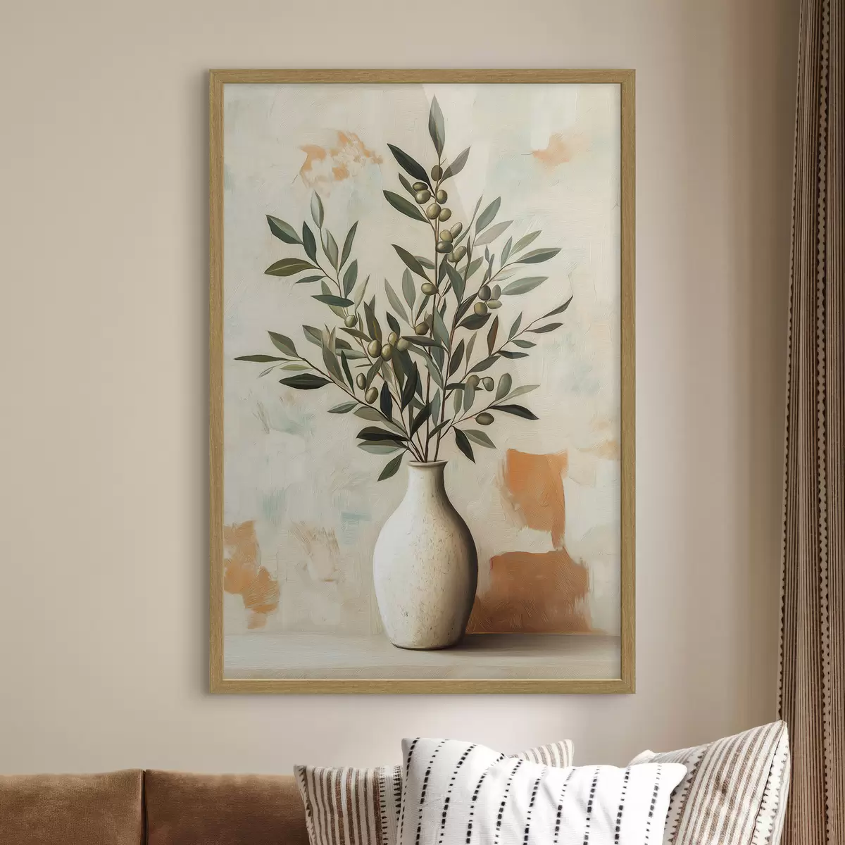 Affiche Des branches d'olivier dans un vase f51047